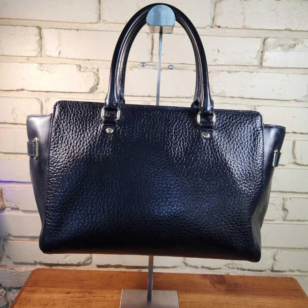 Euc Coach Blake Carryall Black Leather Shoulder Bag Purse